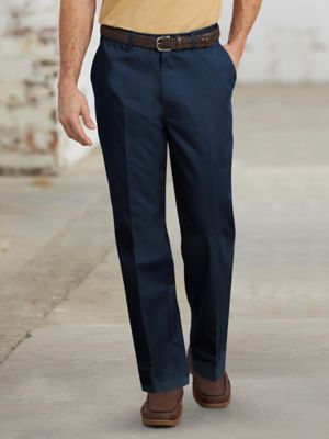 Men's Comfort Waist Dress Pants | Pleated Slacks | Haband