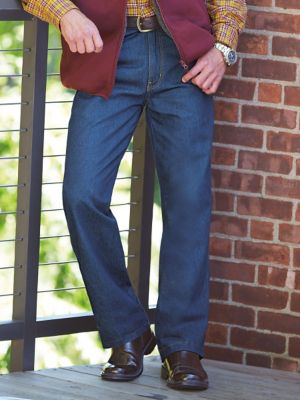 men's side elastic waist jeans