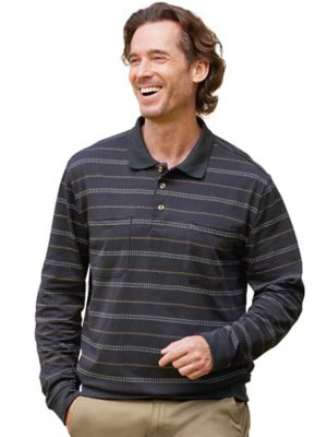 black polo long sleeve shirt