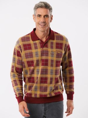 mens checkered polo shirts