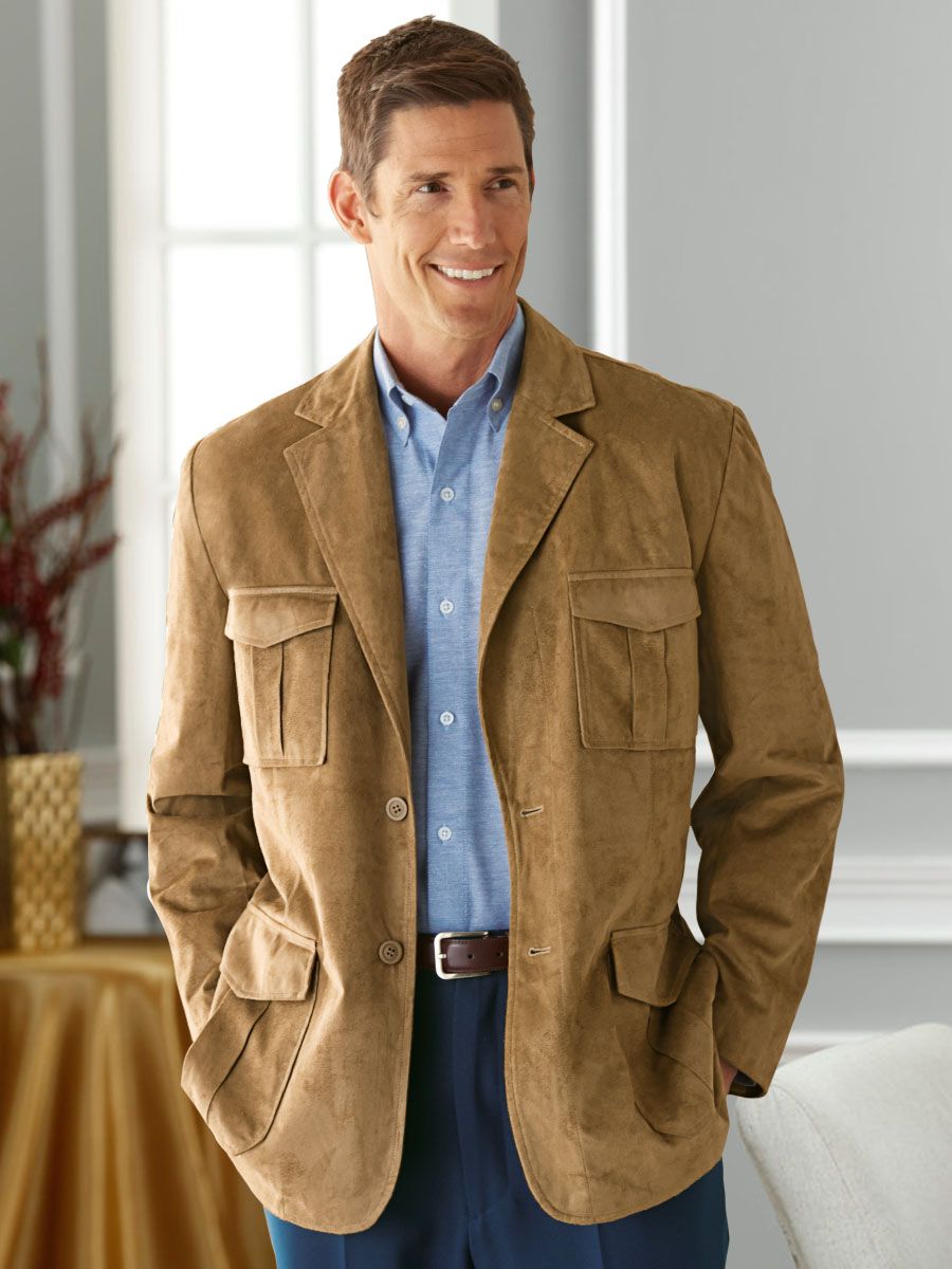 Haband Men S Botany 500 Forged Suede Blazer