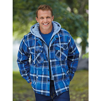 Classic Button Up Lumberjack Jacket SNOTEK Plaid Jacket for Men with Sherpa Lining
