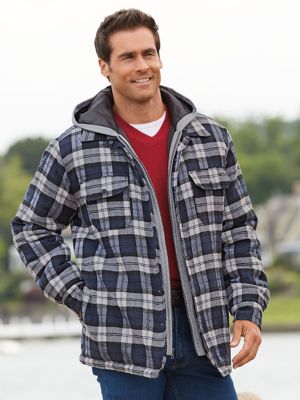 womens insulated flannel jacket with hood