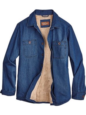 fleece lined denim shirt jacket