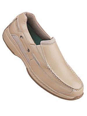 mens leather slip on shoes casual