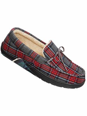 plaid slippers