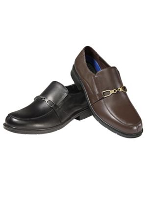 Men's Leather Bit Loafers With Gel Cushion