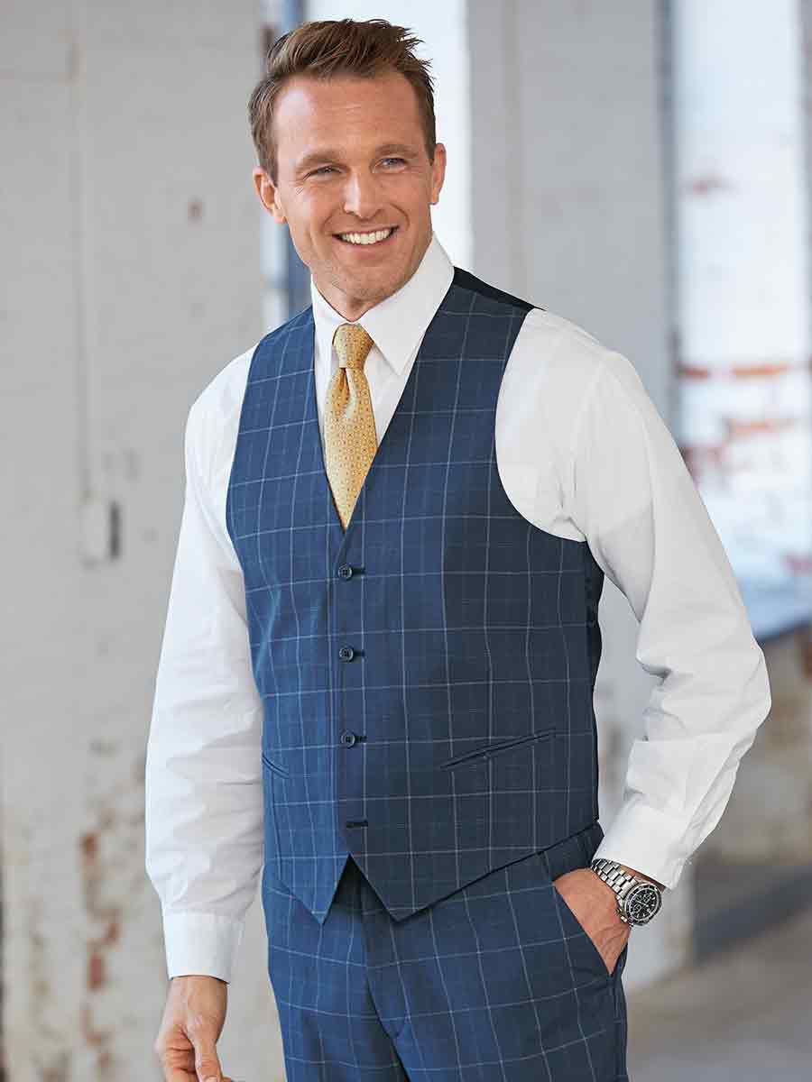 New Sz M Gray Vintage Mens Polyester #395 Suit Vest