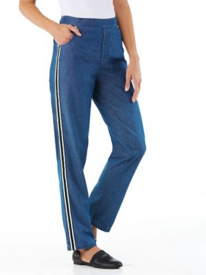 women's side elastic jeans