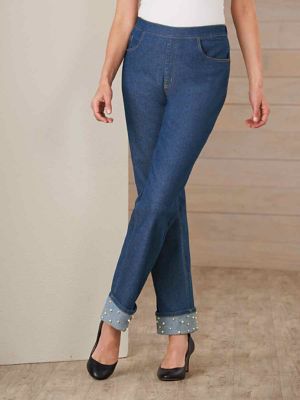 pearl cuff jeans