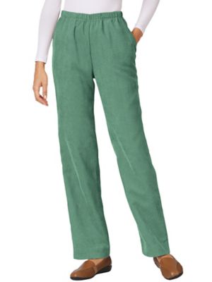 ladies corduroy pants elastic waist