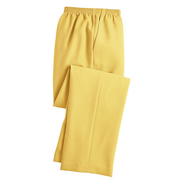 Alfred Dunner Womens Elastic Waist Solid PULL ON Casual Pants BANANA Yellow 