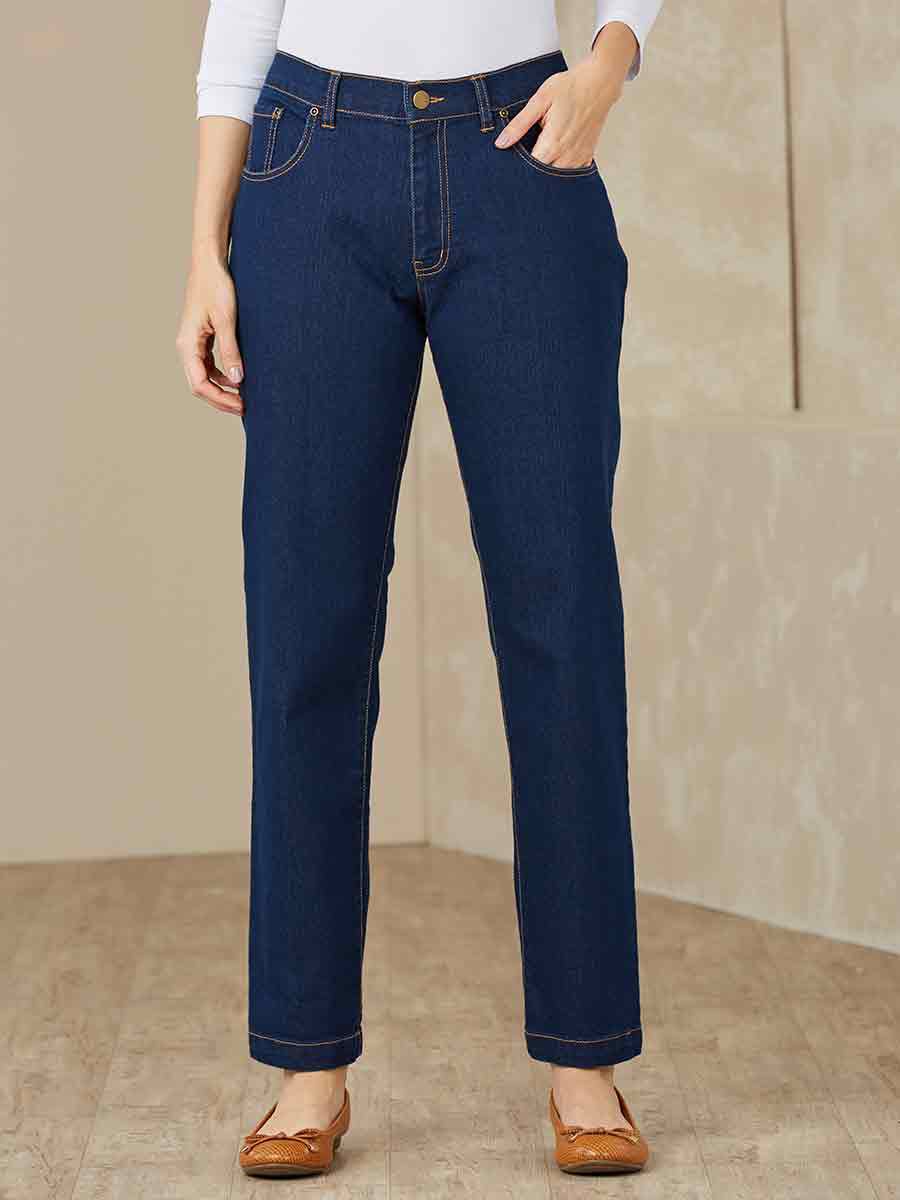 Women’s Classic 5 Pocket Stretch Jeans with Back Elastic