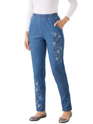 haband elastic waist jeans
