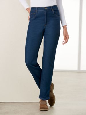 women's jeans lined with fleece