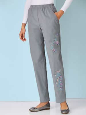 womens gray corduroy pants