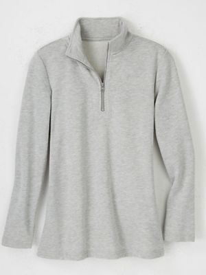 zip fleece pullover women's