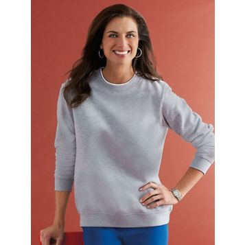 Haband Women S Fleece Sweatshirt Solid