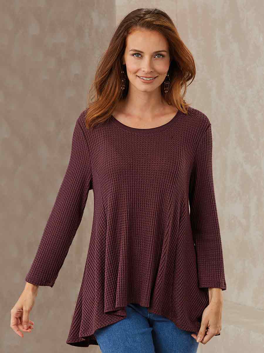 Haband Waffle Knit Swing Tunic