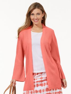 shaker stitch cardigan