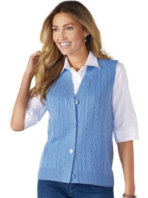 womens sweater vest with buttons