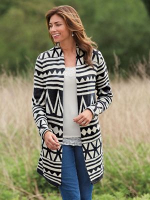 womens patterned cardigan