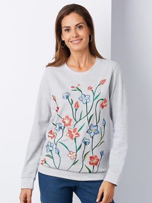 french terry tunic sweatshirt