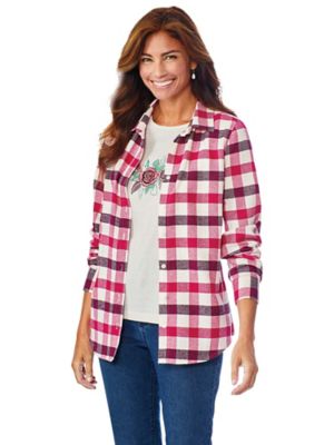 women's flannel shirts & tops