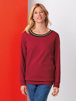 french terry tunic sweatshirt