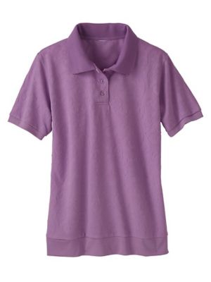 Women's Banded Bottom Textured Polo 