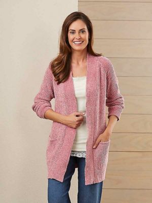 chenille knit cardigan