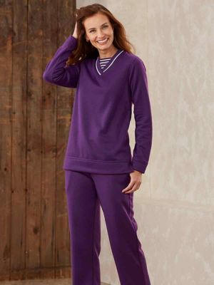 women's fleece jacket and pants set