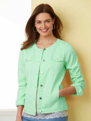 womens denim jacket with stretch