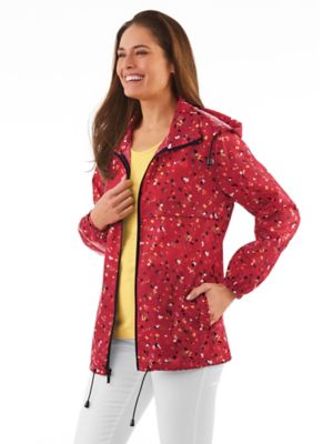 womens black windbreaker with hood