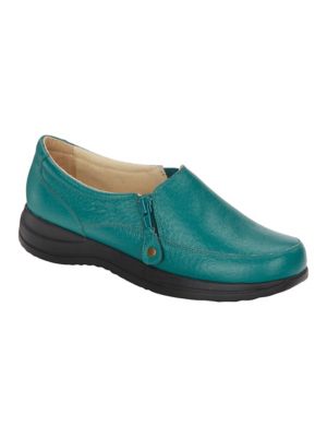 dr scholl's leather slip on