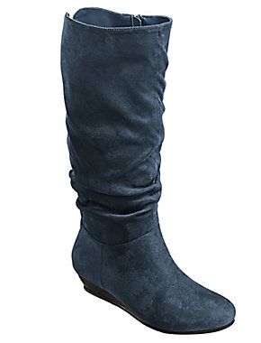 wedge slouch boots