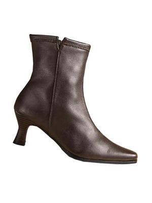 leather look ankle boots