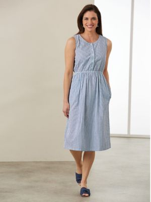 sleeveless cotton dress