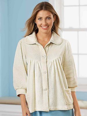 short fleece bed jacket