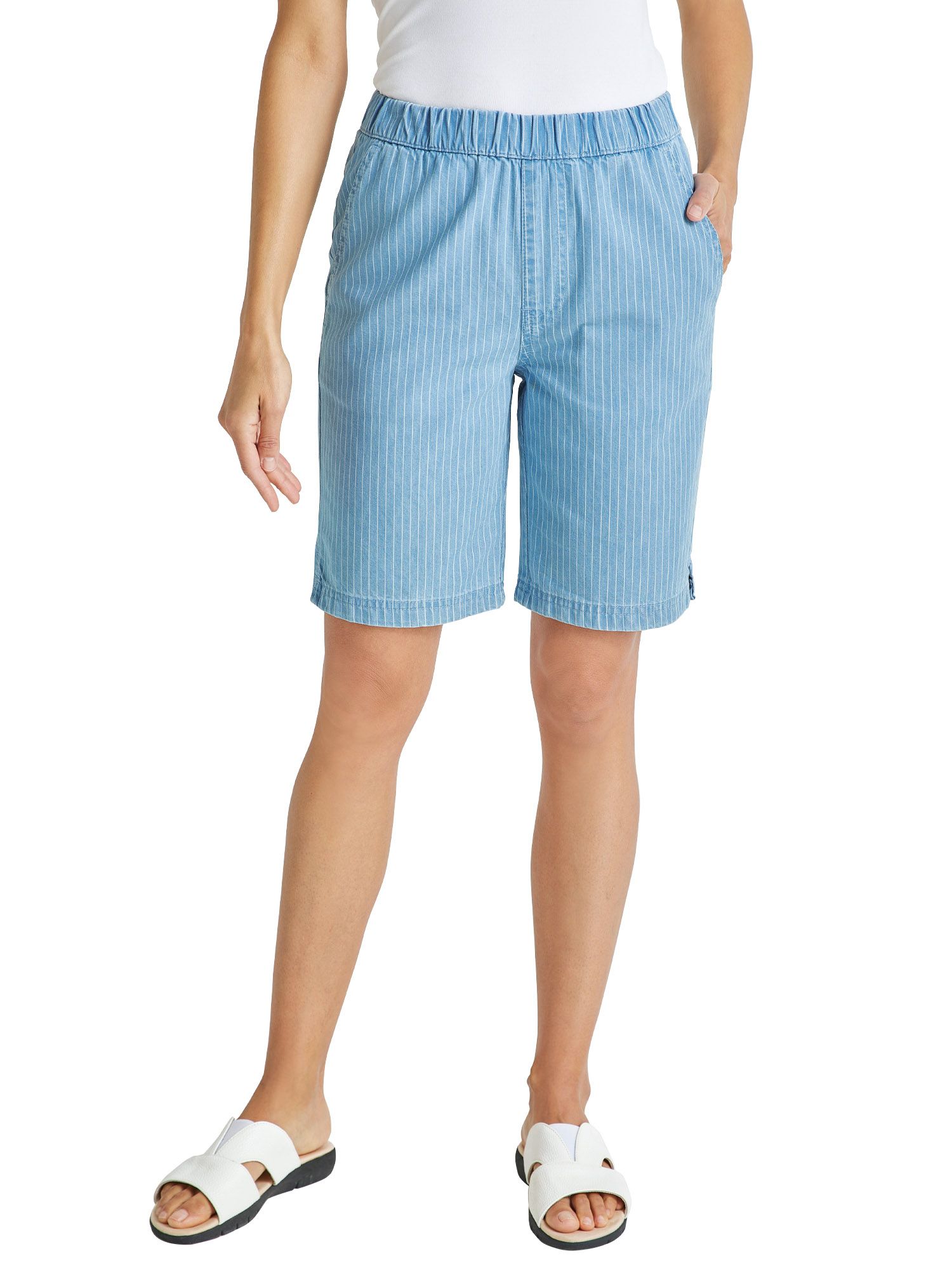 Causeway Bay Ladies Linen Blend Lightweight Elasticated Waist Summer Shorts Size 10 to 18