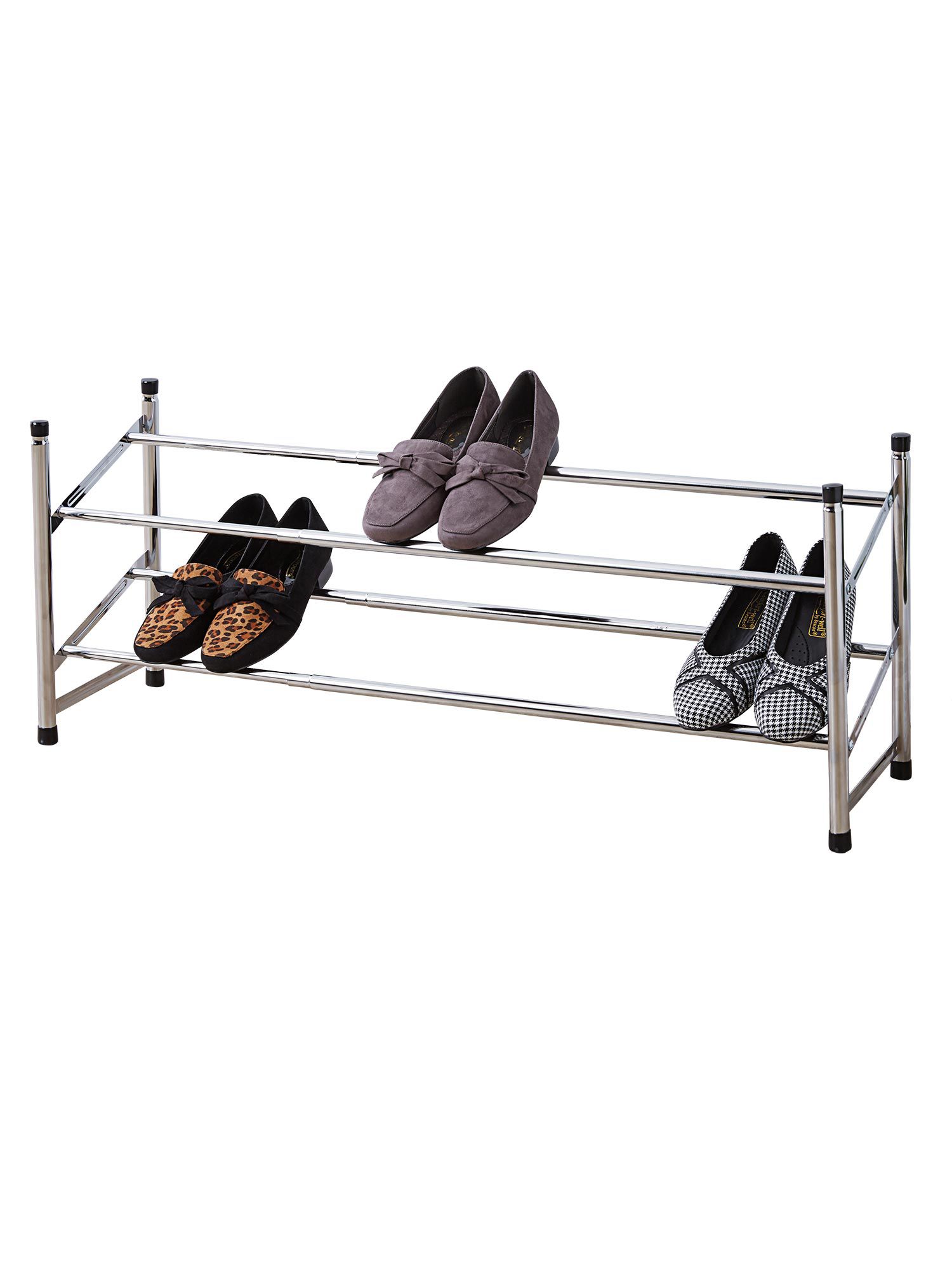 Haband Sunbeam 2 Tier Expandable Chrome Shoe Rack