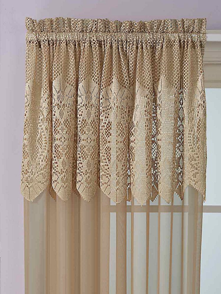 Haband Valerie Lace Pole Top Panel With Attached Valance 1 Panel