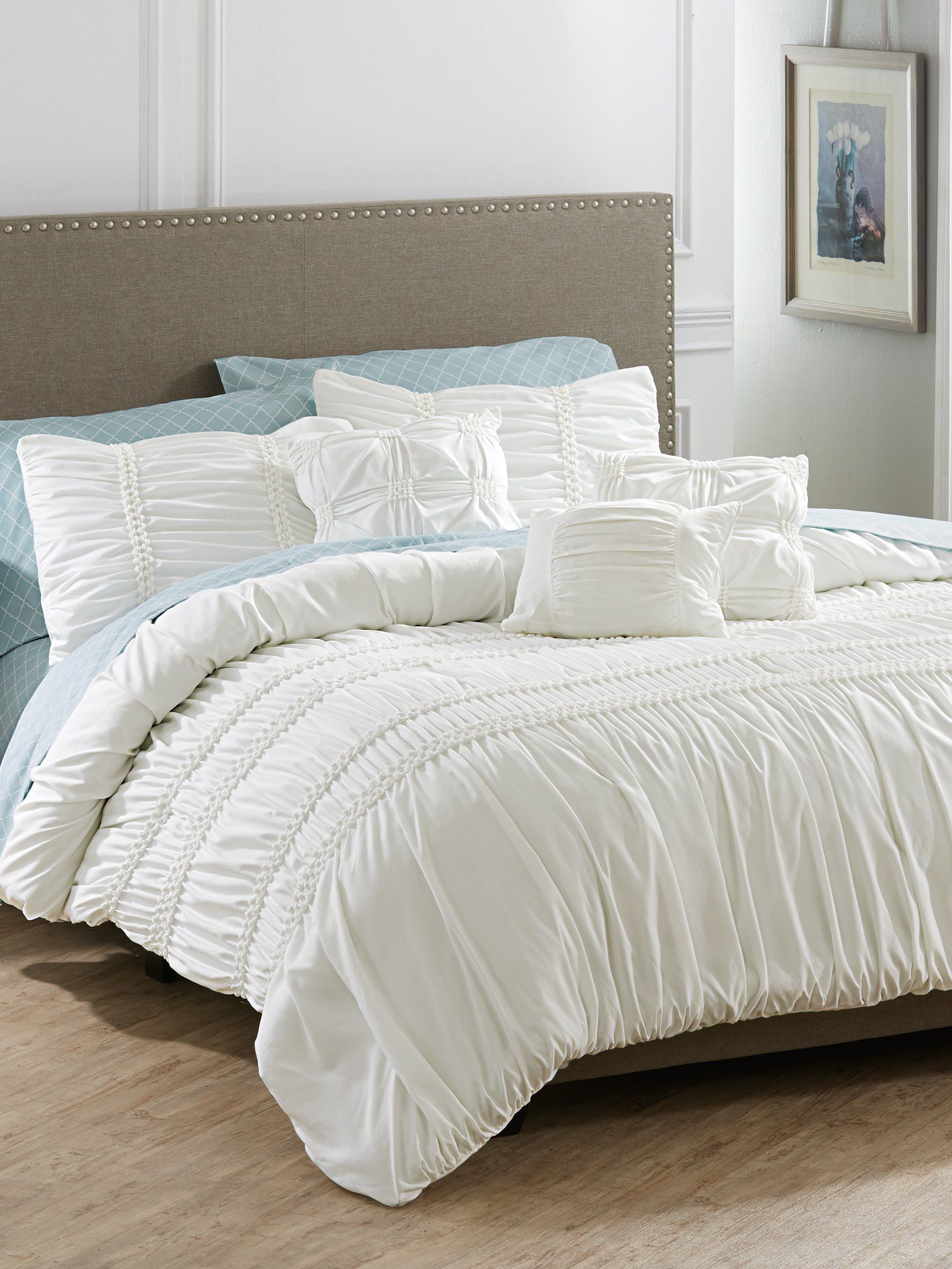 Haband Ruched 6 Piece Microfiber Comforter Set Comforter 2