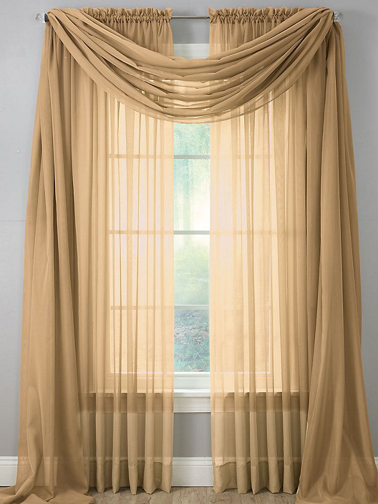 Haband Sheer Voile Scarf Curtain Valance