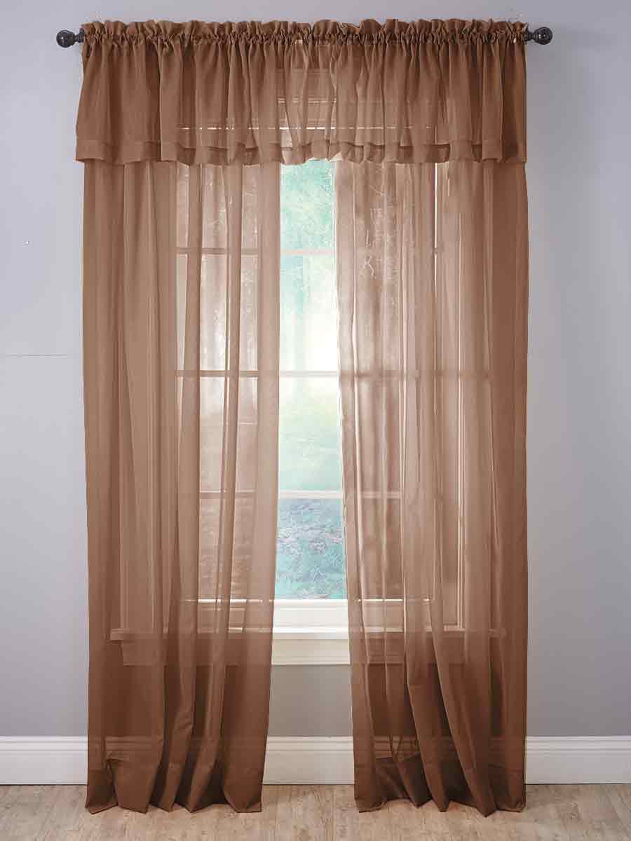 Haband Sheer Voile Rod Pocket Curtain 1 Panel Extra Long Length