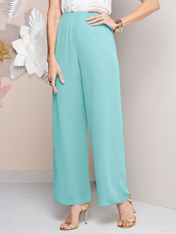 Alex Evenings Special Occasion Chiffon Pull-On Pants - Image 1 of 5
