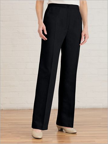 Washable Wool Straight Leg Zip-Front Pants - Image 2 of 2