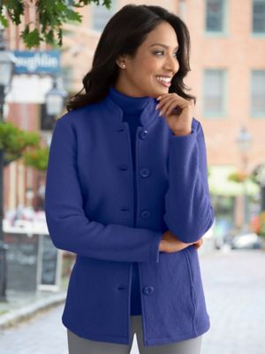 women's plus size boiled wool jacket