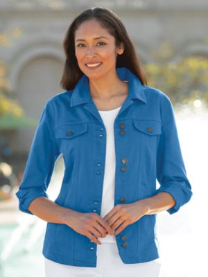 ladies colored denim jackets