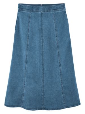 gored denim skirt